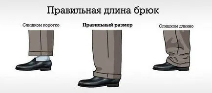 Дължина на панталон за размер на мъже, мъжки панталони