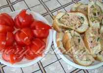 Loaf пълнено с консервирана риба рецепта със снимка