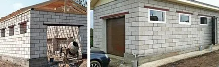 Гараж на пяна блокове как да се изгради със собствените си ръце, етапа на обучение по стъпка, цената