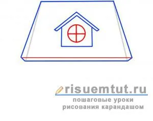 Как да се направи фермерска къща с молив на етапи, деца - тогава изготвят