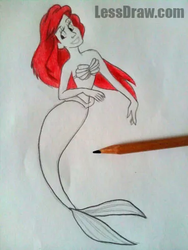 Как да се направи русалка, lessdraw