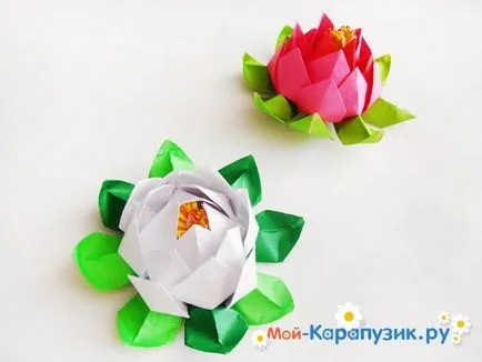 Как да си направим хартия лотос от ръцете му