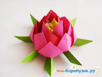 Как да си направим хартия лотос от ръцете му