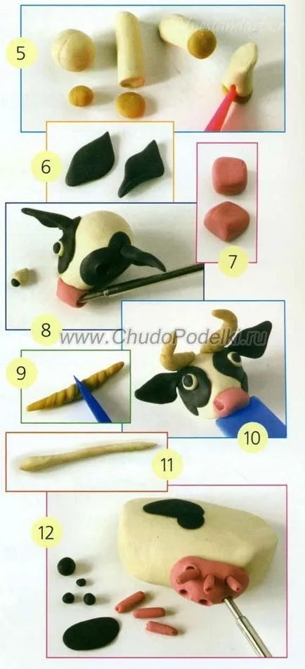 Как да си направим една крава от пластелин хубаво и подредено, кравата, направен от пластелин, vnestandarta (крава) Как да си направим една крава от пластелин хубаво и подредено, кравата, направен от пластелин, vnestandarta