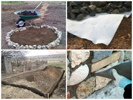 А цветна леха от камъни с ръцете си, как да се направи стъпка по стъпка майсторски класове със снимки