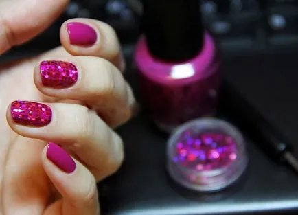 Маникюр с пайети - Как да направим домашен дизайн и снимка