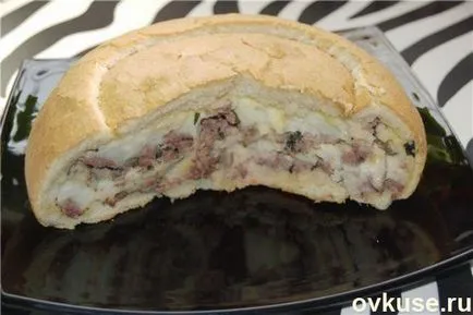 Необичайно вкусна хляб пълнен хляб, Expres - торта (за готвене) в хляба - прости рецепти