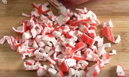 Домати пълнени със сирене и раци пръчки със снимки