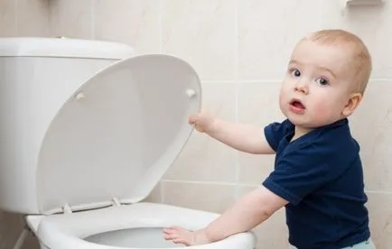 Vigyázni kell, mert a WC! Ezért szükséges, hogy csökkentse a WC-ülőke leeresztése előtt vízzel (vigyázz) Vigyázni kell, mert a WC! Ezért szükséges, hogy csökkentse a WC-fedelet, mielőtt a víz elvezetését