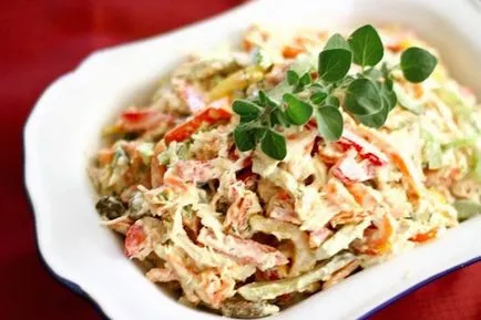 Салата с рецепти пиле и shaminonami със снимки