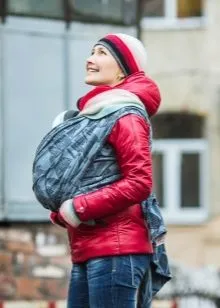 Шал прашка (78 снимки) как да се върже за новородени, ликвидация плетен шал-slign,