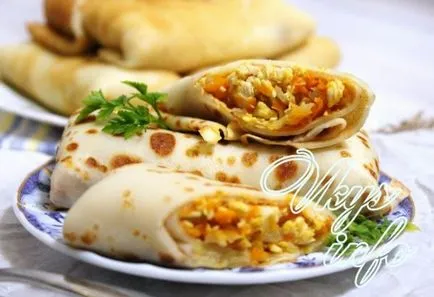 Palacsinta csirke recept egy fotó