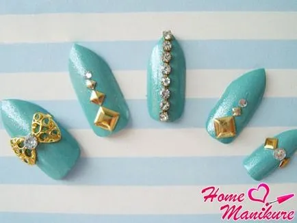 Turquoise körömlakk legjobb ötleteket köröm design és a fotó (Design) Türkiz legjobb manikűr köröm design ötletek és képek