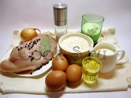 Palacsinta csirke - lépésről lépésre recept fotókkal, különböző