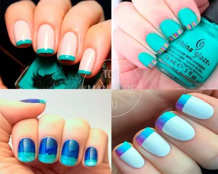 Turquoise körömlakk - 38 friss ötleteket (ki kell terjedniük a körömlemez) Turquoise körömlakk - 38 friss ötleteket