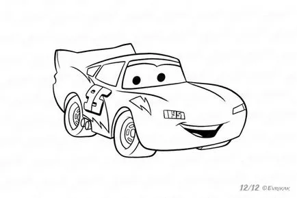 Научете се да се изготви мълния от анимационен филм Cars 2