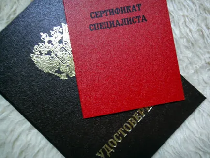 Издаване на медицинското лице на сертификат (лекар специалист), етапи поправителната