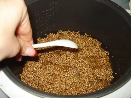 Delicious елда в multivarka - как да се готви елда в multivarka във водата, с една стъпка по стъпка рецепти снимки