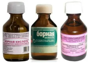 Bórsavat otitis helyes alkalmazása a fülben, ellenjavallatok és mellékhatások