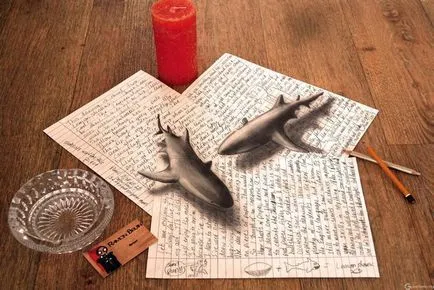 100 най-добри идеи 3D рисунки върху хартия с молив в снимката