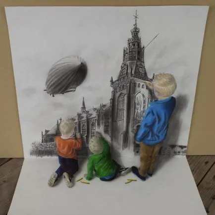 100 най-добри идеи 3D рисунки върху хартия с молив в снимката