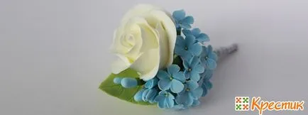 Boutonniere a vőlegény a kezüket