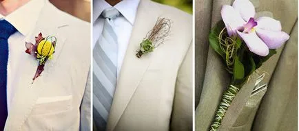 Boutonniere a kezüket rostanyagok és a gyűjtemény inspirációt