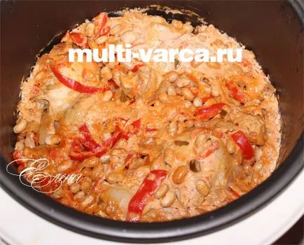 Бял фасул с пиле в multivarka (пилешко) Бял фасул с пиле в multivarka