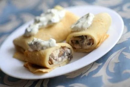 Палачинки с пиле, рецептата със снимка