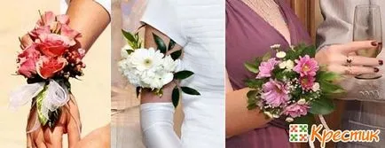 Бутониерата младоженец с ръцете си