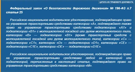 Което означава, като знак на свидетелството за управление и как да се дешифрира