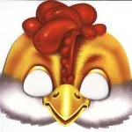 Направете маска петел с ръцете си