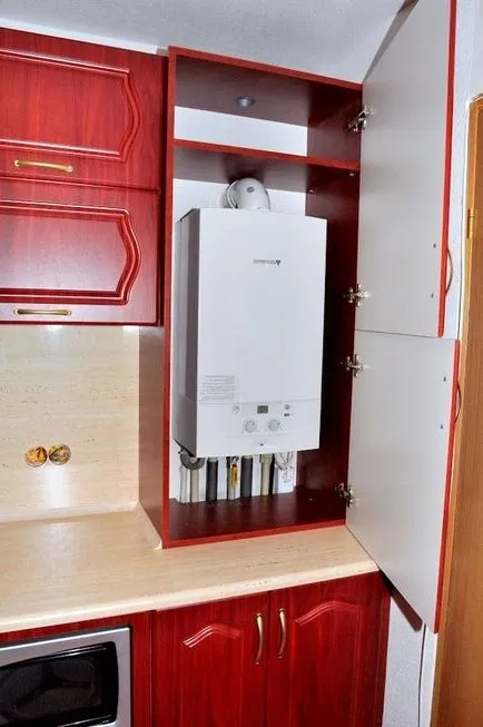 дизайн кухня с газов котел