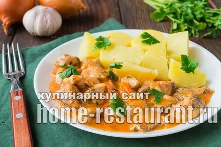 Пиле яхния с сос - най-вкусна рецепта! (Сос) Пиле яхния с сос - най-вкусна рецепта!