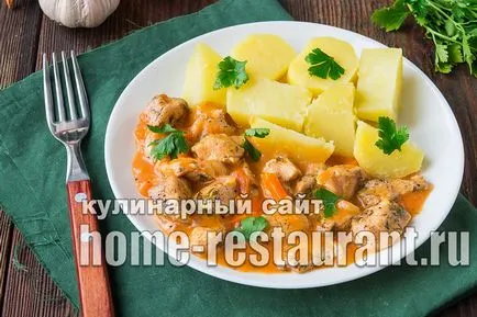 Пиле яхния с сос - най-вкусна рецепта! (Гулаш) Пиле яхния с сос - най-вкусна рецепта!