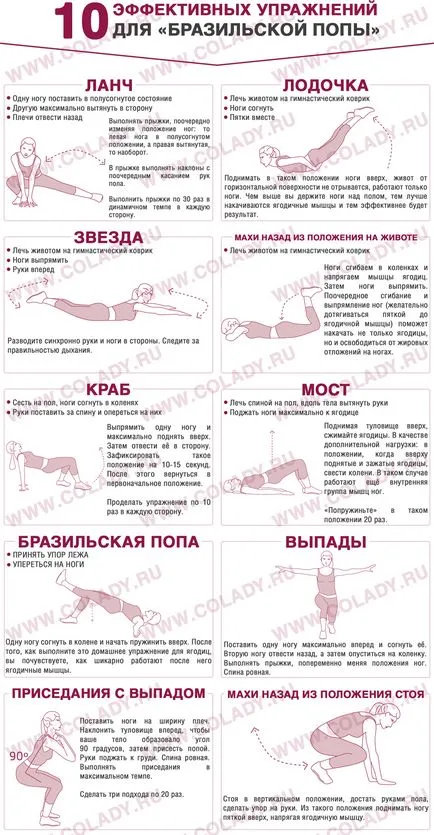 Как да се изгради бедрата у дома ефективни упражнения за бразилските свещениците