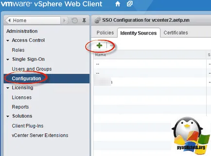 Как да конфигурирате SSO в VMware VirtualCenter сървър, конфигуриране на сървъра прозорци и Linux
