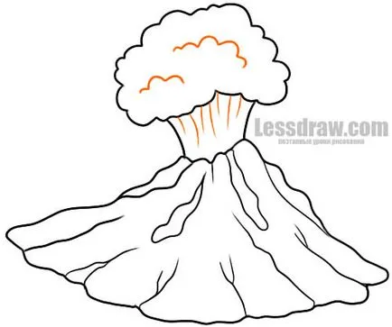 Как да се направи вулкан в етапа, lessdraw