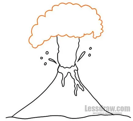 Как да се направи вулкан в етапа, lessdraw