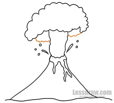 Как да се направи вулкан в етапа, lessdraw