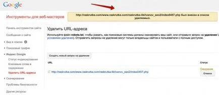 Как да премахна страници от индекса на Google и Яндекс