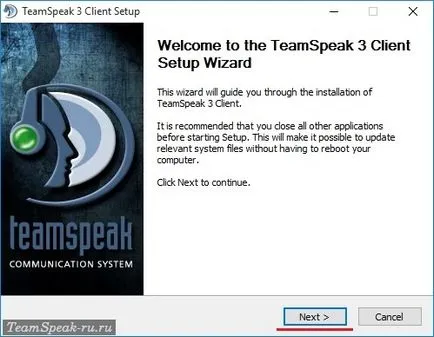 Като набор TeamSpeak 3 руски (руски) Как да инсталираме TeamSpeak 3 на Руски