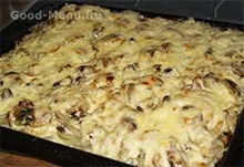 Картофи с гъби на фурна - рецепта със стъпка по стъпка снимки