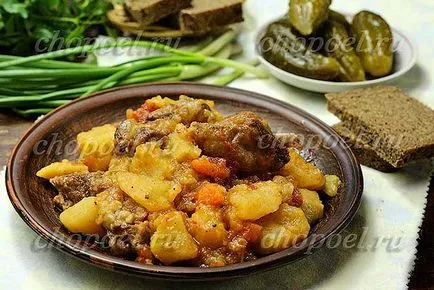 Картофи и месо в гърне - рецепти със снимки