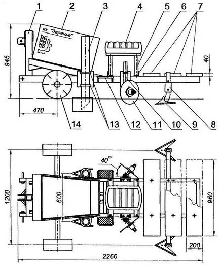 Planter за мотоблок собствените си ръце