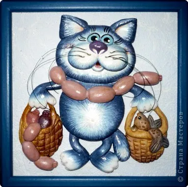Котка с низ чанти, художници страни (тече кожа облекчение) Котка с низ чанти, художници страни