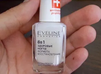 Nail Eveline състав, метода на приложение и терапевтични палитра Покрития