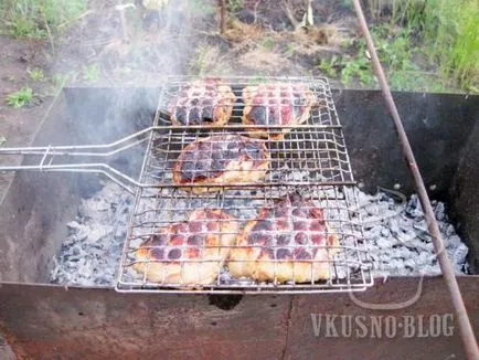 Пилешки шишчета с бяло вино - рецептата със снимка