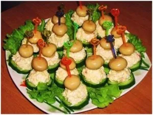 Леки и вкусни закуски на банкет маса рецепти със снимки