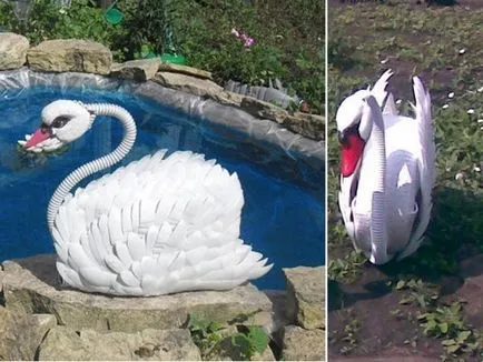 Swan от пластмасови бутилки със собствените си ръце - майсторски клас, как да се направи схемата